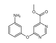 methyl 6-(3-aminophenoxy)pyrimidine-4-carboxylate结构式