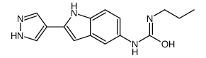 1-propyl-3-[2-(1H-pyrazol-4-yl)-1H-indol-5-yl]urea结构式
