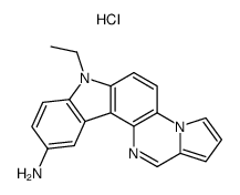 7-ethyl-7H-pyrrolo[1',2':1,6]pyrazino[2,3-c]carbazol-10-amine hydrochloride结构式