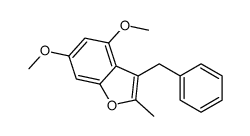 3-benzyl-4,6-dimethoxy-2-methyl-1-benzofuran结构式
