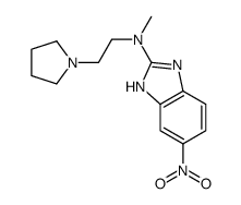 N-methyl-6-nitro-N-(2-pyrrolidin-1-ylethyl)-1H-benzimidazol-2-amine结构式