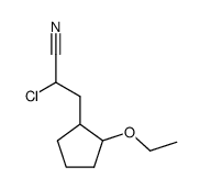 2-Chloro-3-(2-ethoxy-cyclopentyl)-propionitrile结构式