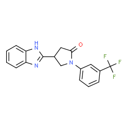 4-(1H-benzimidazol-2-yl)-1-[3-(trifluoromethyl)phenyl]-2-pyrrolidone structure