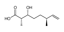 (2S,3R,6S)-3-hydroxy-2,6-dimethyloct-7-enoic acid Structure