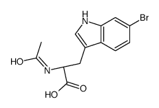 (2S)-2-acetamido-3-(6-bromo-1H-indol-3-yl)propanoic acid结构式