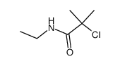 α-chloro-isobutyric acid ethylamide结构式