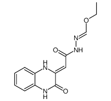 3-(N'-ethoxymethylene)hydrazinocarbonylmethylene-2-oxo-1,2,3,4-tetrahydroquinoxaline结构式