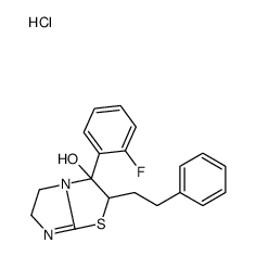 3-(2-fluorophenyl)-2-(2-phenylethyl)-5,6-dihydro-2H-imidazo[2,1-b][1,3]thiazol-3-ol,hydrochloride Structure