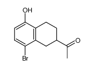 2-Acetyl-8-bromo-5-hydroxy-1,2,3,4-tetrahydronaphthalene Structure