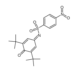 2,6-di-tert-butyl-N-(4-nitrophenyl)sulfonyl-1,4-benzoquinone monoimine结构式