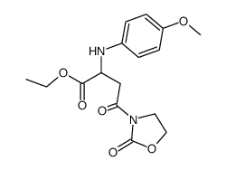 ethyl 2-((4-methoxyphenyl)amino)-4-oxo-4-(2-oxooxazolidin-3-yl)butanoate Structure