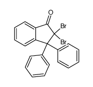 2,2-dibromo-3,3-diphenyl-indan-1-one结构式