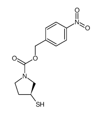 (3S)-3-Mercapto-(4-nitrophenyl)methyl ester-1-pyrrolidine carboxylic acid结构式