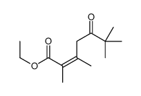ethyl 2,3,6,6-tetramethyl-5-oxohept-2-enoate Structure