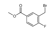 Methyl 3-(bromomethyl)-4-fluorobenzoate结构式