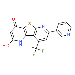 7-(Pyridin-3-yl)-9-(trifluoromethyl)pyrido[2',3':4,5]thieno[2,3-b]pyridine-2,4-diol Structure