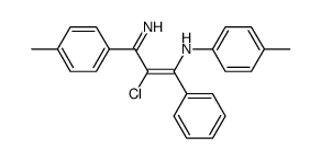 2-chloro-3-imino-1-phenyl-N,3-di-p-tolylprop-1-enamine结构式