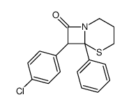 7-(4-chlorophenyl)-6-phenyl-5-thia-1-azabicyclo[4.2.0]octan-8-one结构式