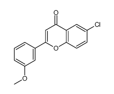 6-chloro-2-(3-methoxyphenyl)chromen-4-one结构式