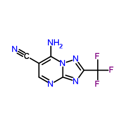 7-Amino-2-(trifluoromethyl)[1,2,4]triazolo[1,5-a]pyrimidine-6-carbonitrile structure