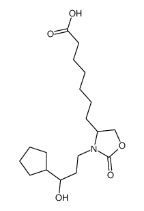 7-[3-(3-cyclopentyl-3-hydroxypropyl)-2-oxo-1,3-oxazolidin-4-yl]heptanoic acid Structure