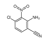 2-amino-4-chloro-3-nitrobenzonitrile结构式