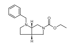 顺式-1-苄基-5-乙氧羰基六氢吡咯并[3,4-b]吡咯结构式