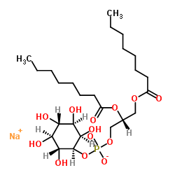 PtdIns-(1,2-dioctanoyl) (sodium salt)结构式