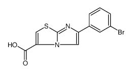 Imidazo[2,1-b]thiazole-3-carboxylic acid, 6-(3-bromophenyl)- Structure