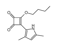 3-butoxy-4-(3,5-dimethyl-1H-pyrrol-2-yl)cyclobut-3-ene-1,2-dione结构式