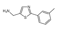 C-(2-m-Tolyl-thiazol-5-yl)-methylamine结构式