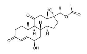 20α-acetoxy-6β,17-dihydroxypregn-4-ene-3,11-dione Structure