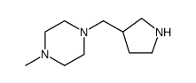 Piperazine, 1-methyl-4-(3-pyrrolidinylmethyl)结构式