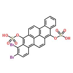 dibromodibenzo[b,def]chrysene-7,14-diyl bis(hydrogen sulphate) structure