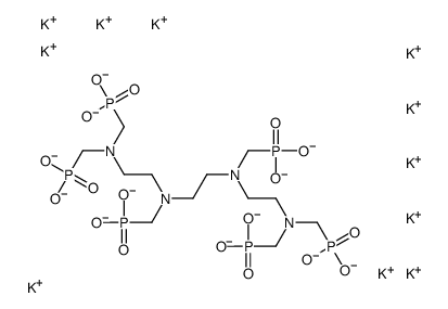 undecapotassium hydrogen [ethane-1,2-diylbis[[(phosphonatomethyl)imino]ethane-2,1-diylnitrilobis(methylene)]]tetrakisphosphonate structure