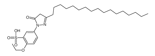 2-ethoxy-5-(3-heptadecyl-5-oxo-4H-pyrazol-1-yl)benzenesulfonic acid结构式