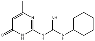 N-环己基-N'-(6-甲基-4-氧代-1,4-二氢嘧啶-2-基)胍结构式