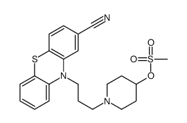 10-[3-(4-hydroxy-1-piperidino)propyl]-10H-phenothiazine-2-carbonitrile monomethanesulphonate Structure
