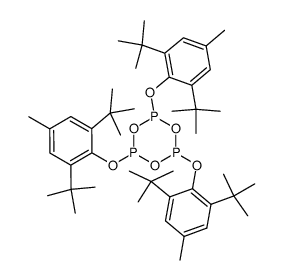 2,4,6-tris(2,6-di-tert-butyl-4-methylphenoxy)-1,3,5,2,4,6,trioxatriphosphorinane结构式