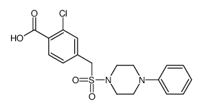 2-chloro-4-[(4-phenylpiperazin-1-yl)sulfonylmethyl]benzoic acid Structure