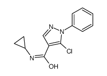 5-chloro-N-cyclopropyl-1-phenylpyrazole-4-carboxamide结构式