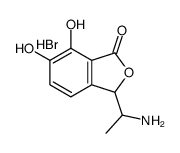 3-(1-aminoethyl)-6,7-dihydroxy-3H-2-benzofuran-1-one,hydrobromide结构式