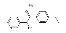 2-Bromo-1-(4-ethylphenyl)-2-(pyridin-3-yl)ethanone Hydrobromide Structure