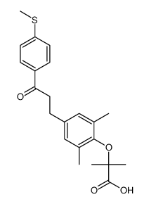 2-[2,6-dimethyl-4-[3-[4-(methylthio)phenyl]-3-oxo-propyl]phenoxy]-2-methyl-propanoic acid Structure