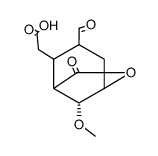 2-Methoxy-3-hydroxy-5-formyl-6-carboxymethyl-cyclohexyl-1-carbonsaeure-(1->3)-lacton Structure