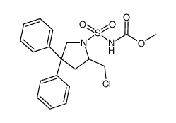 methyl 2-(chloromethyl)-4,4-diphenylpyrrolidin-1-ylsulfonylcarbamate结构式