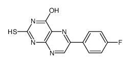 6-(4-fluoro-phenyl)-2-mercapto-pteridin-4-ol Structure