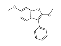 6-methoxy-2-methylthio-3-phenylbenzo[b]thiophene结构式