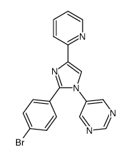 5-(2-(4-bromophenyl)-4-(pyridin-2-yl)-1H-imidazol-1-yl)pyrimidine结构式