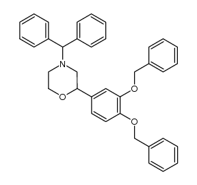 4-benzhydryl-2-(3,4-bis(benzyloxy)phenyl)morpholine Structure